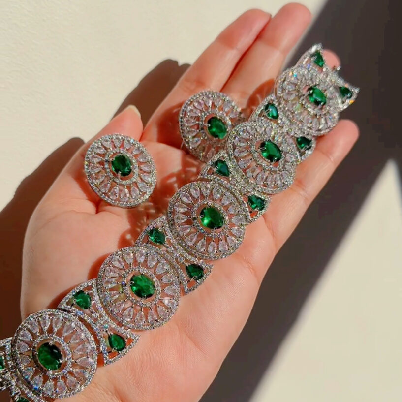 Latika Green Choker Set