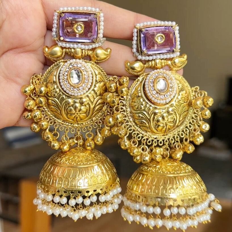 Sonali Earrings - Lavender