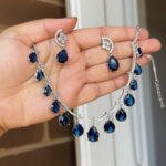 Sophia Necklace Set (Blue)