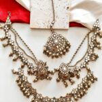 Isha Necklace Set (Gold Beads)