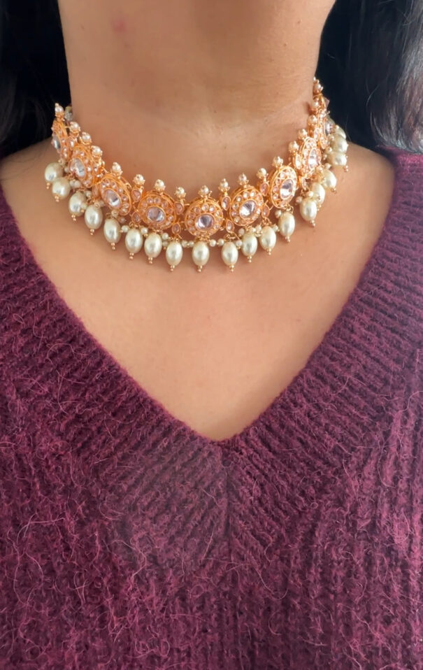 Ahana Necklace Set (Rose Gold) - Image 2