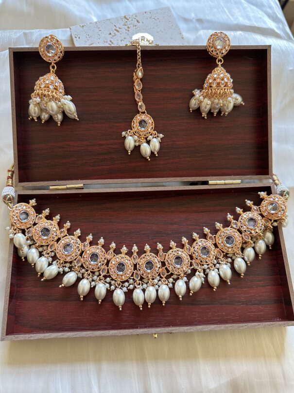 Ahana Necklace Set (Rose Gold)