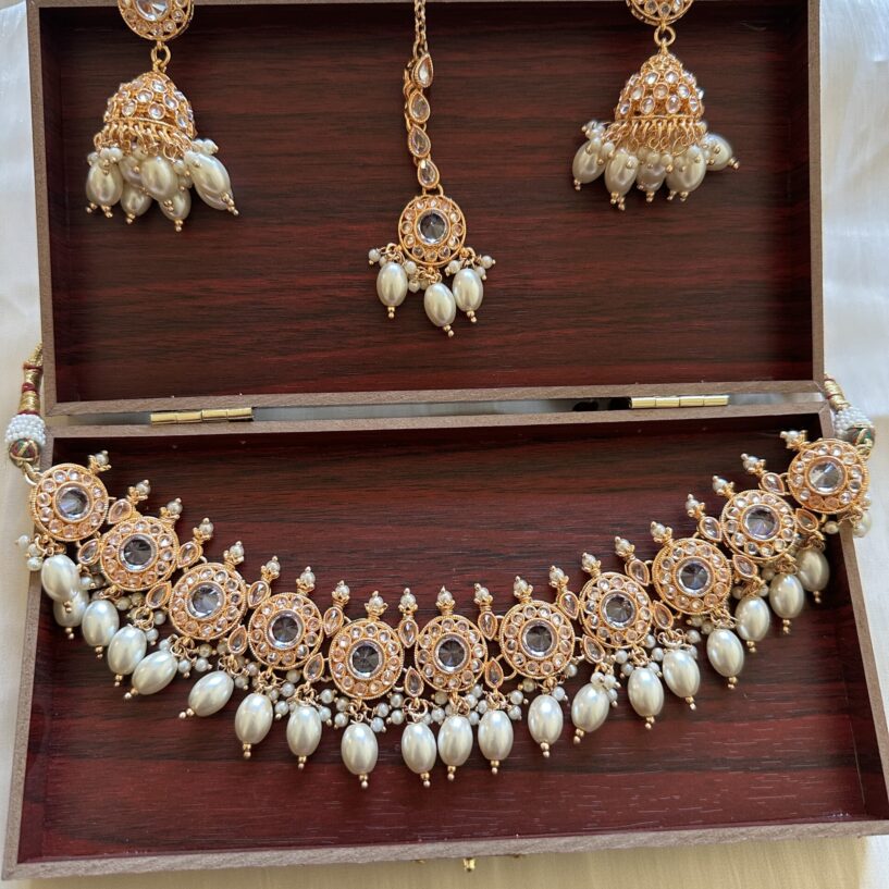Ahana Necklace Set (Rose Gold)