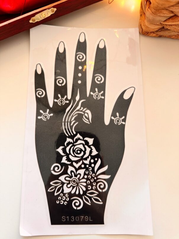 Gulab Henna Mehndi Stencil ( Set of 2)