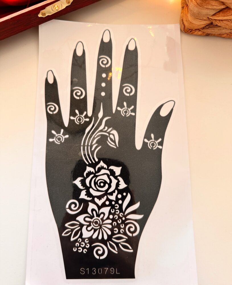 Gulab Henna Mehndi Stencil ( Set of 2)