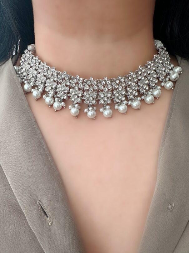Shina Necklace Set (Silver) - Image 2