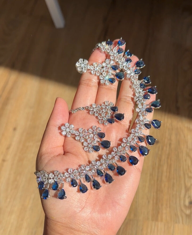 Angel AD Necklace Set ( Blue)