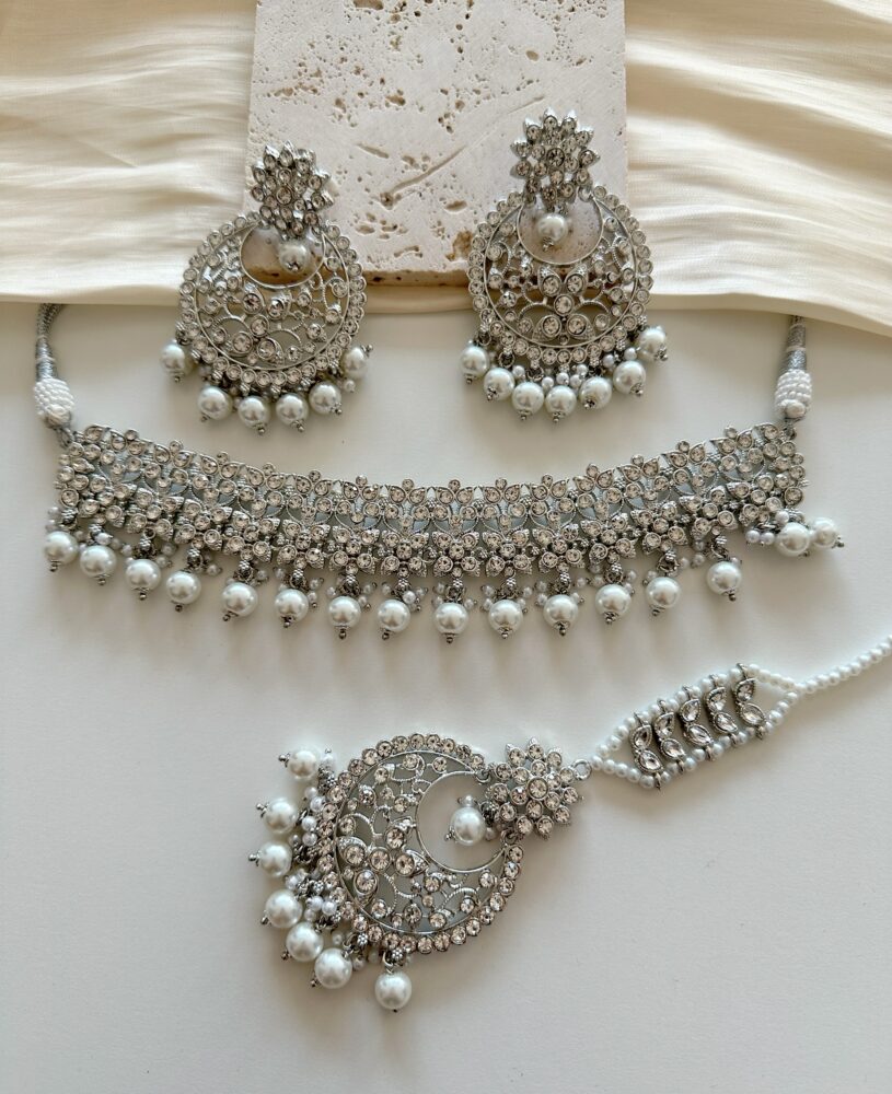 Shina Necklace Set (Silver)