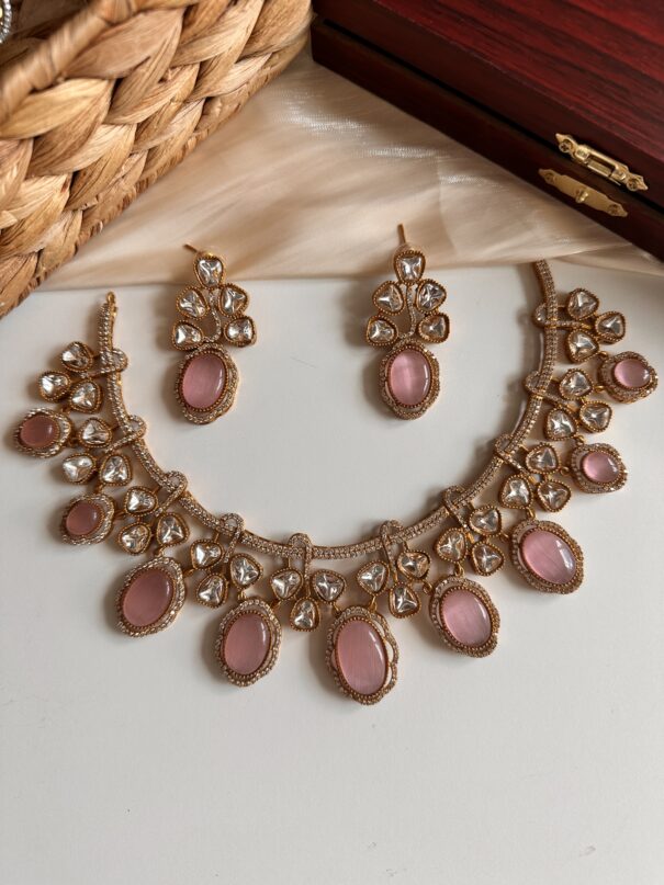 Zendya Moissanite Set (Pink) - Image 3