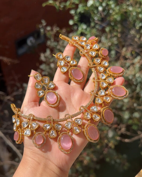 Zendya Moissanite Set (Pink)