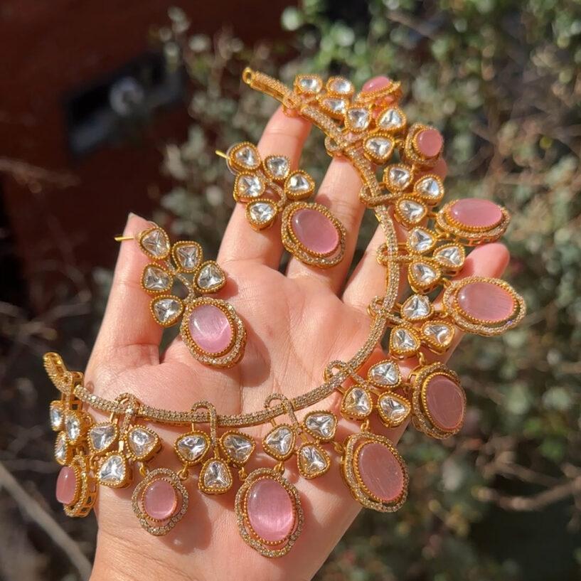 Zendya Moissanite Set (Pink)