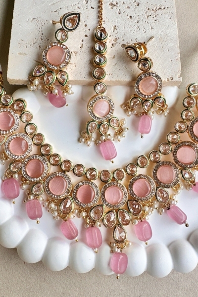 Leila Neckalce Set(Pink)