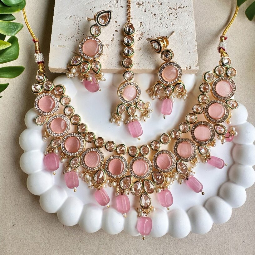 Leila Neckalce Set(Pink)