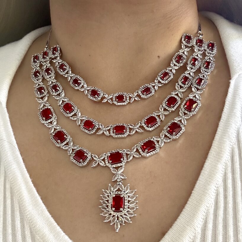 Three Layer AD necklace Set