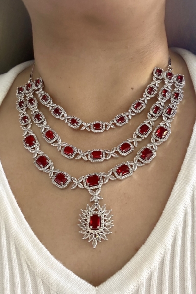 Three Layer AD necklace Set