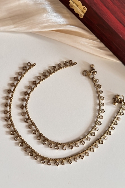 Sunita Anklets (Antique Golden)