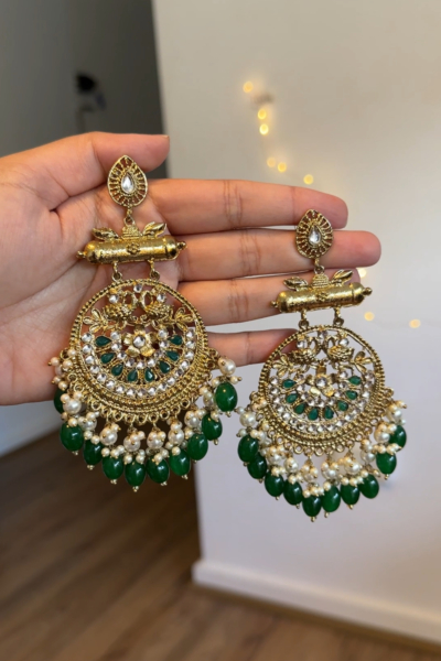 Koyal Earrings (Green)