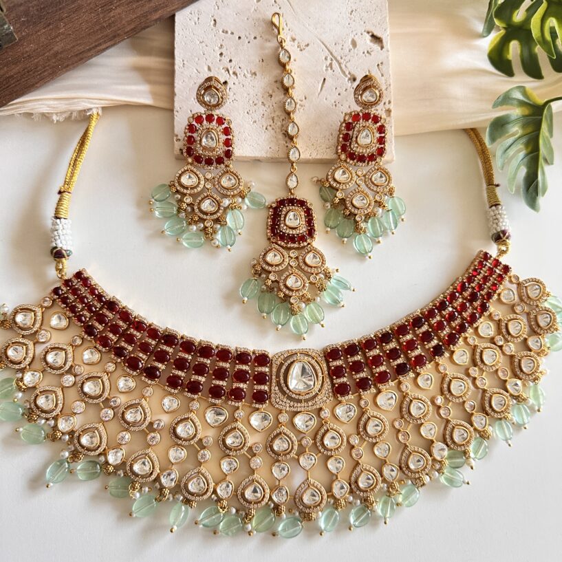 Vamika Moissanite Necklace set